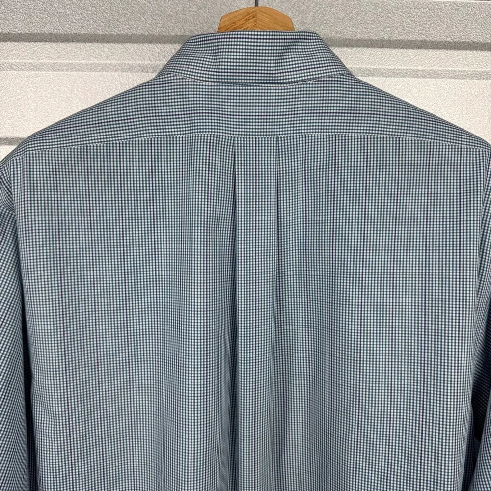 Brooks Brothers Regent Non-Iron Supima Cotton Blue Gingham Dress Shirt 17-34 - Picture 7 of 11
